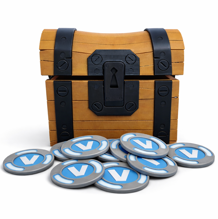 Fortnite money box with 10 vbucks